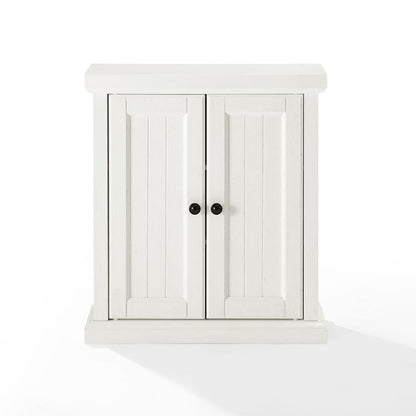 Crosley Furniture - Seaside Wall Cabinet Distressed White - CF7020-WH veiw 1