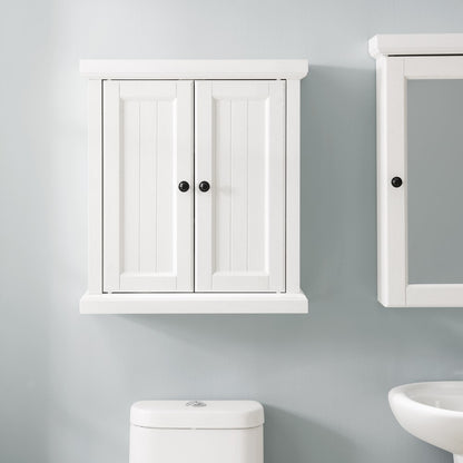 Crosley Furniture - Seaside Wall Cabinet Distressed White - CF7020-WH veiw 8