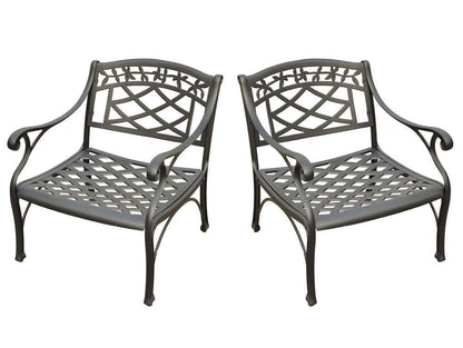 Crosley Furniture - Sedona 2 Piece Cast Aluminum Outdoor Conversation Seating Set - 2 Club Chairs Black Finish - KO60006BK veiw 1