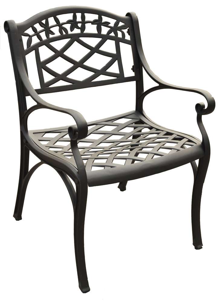 Crosley Furniture - Sedona Cast Aluminum Arm Chair in Charcoal Black Finish (Set of 2) - CO6101-BK veiw 1