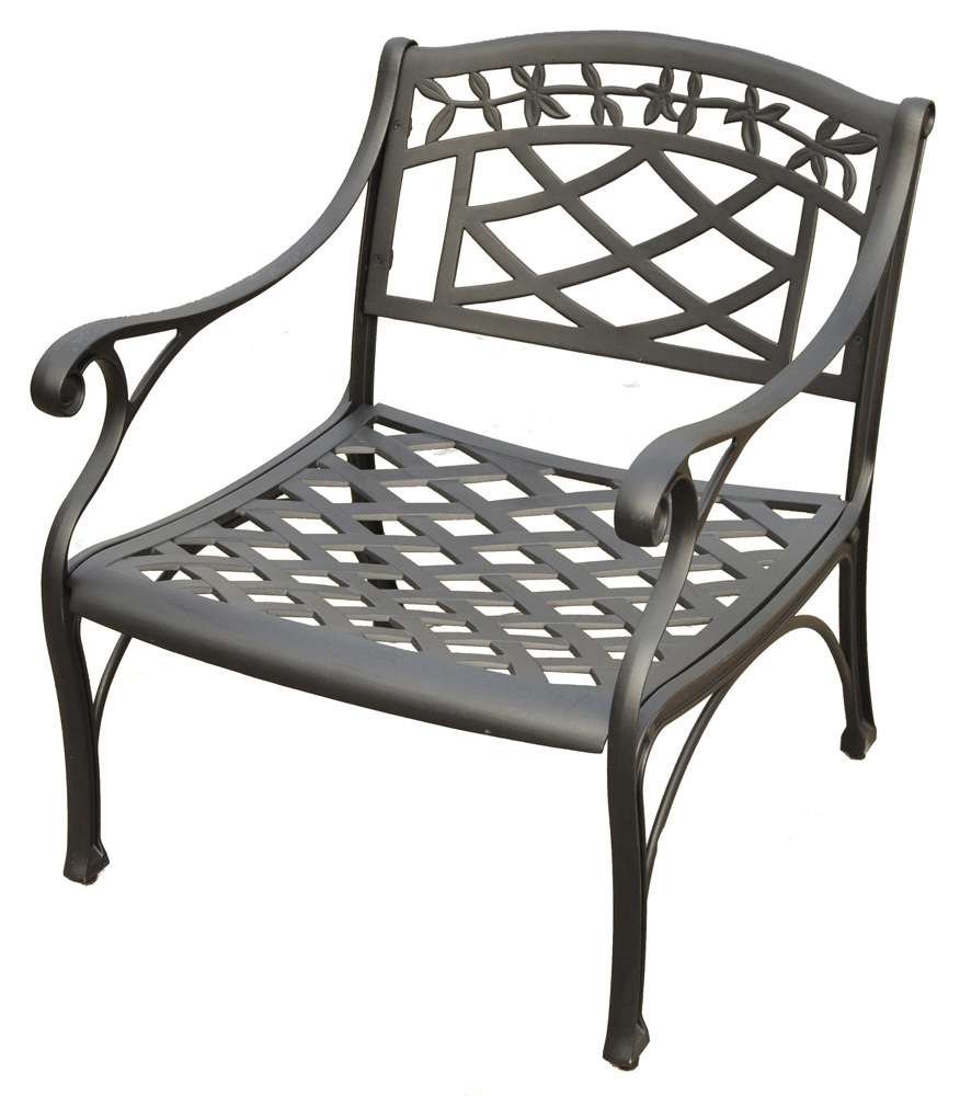 Crosley Furniture - Sedona Cast Aluminum Club Chair in Charcoal Black Finish - CO6103-BK veiw 1