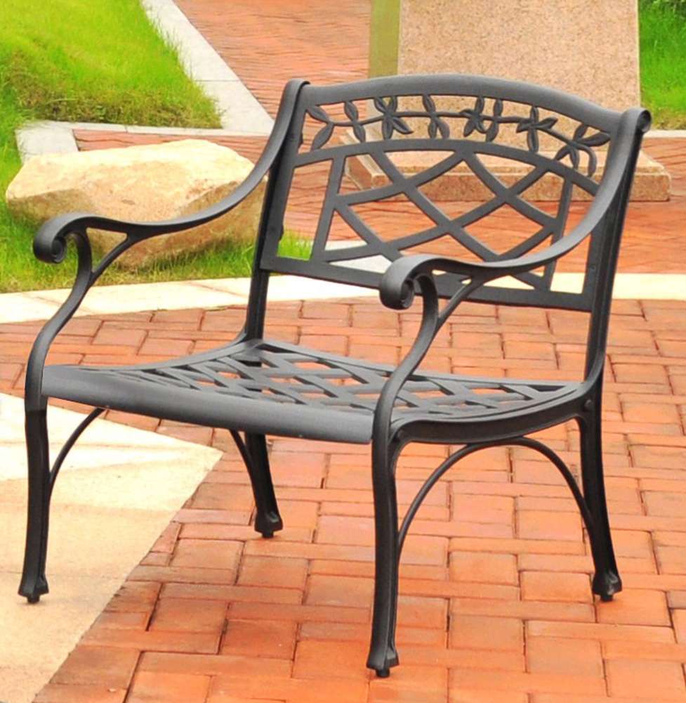 Crosley Furniture - Sedona Cast Aluminum Club Chair in Charcoal Black Finish - CO6103-BK veiw 2