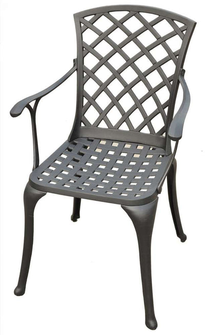 Crosley Furniture - Sedona Cast Aluminum High Back Arm Chair in Charcoal Black Finish (Set of 2) - CO6102-BK veiw 1