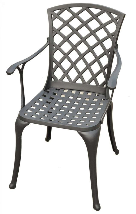 Crosley Furniture - Sedona Cast Aluminum High Back Arm Chair in Charcoal Black Finish (Set of 2) - CO6102-BK veiw 1