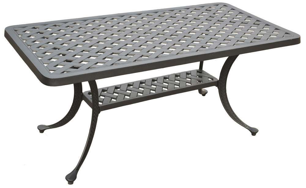 Crosley Furniture - Sedona Cast Aluminum Rectangular Cocktail Table in Charcoal Black Finish - CO6201-BK veiw 1