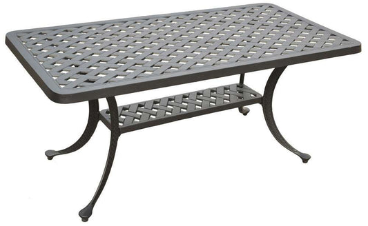 Crosley Furniture - Sedona Cast Aluminum Rectangular Cocktail Table in Charcoal Black Finish - CO6201-BK veiw 1