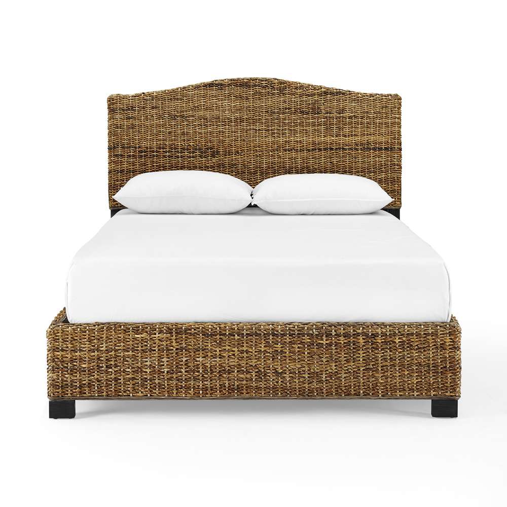 Crosley Furniture - Serena Rattan King Bed Banana Leaf - Headboard, Footboard, Side Rails, & Slats - KF727002BN veiw 5