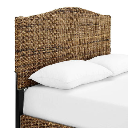 Crosley Furniture - Serena Rattan King Bed Banana Leaf - Headboard, Footboard, Side Rails, & Slats - KF727002BN veiw 9