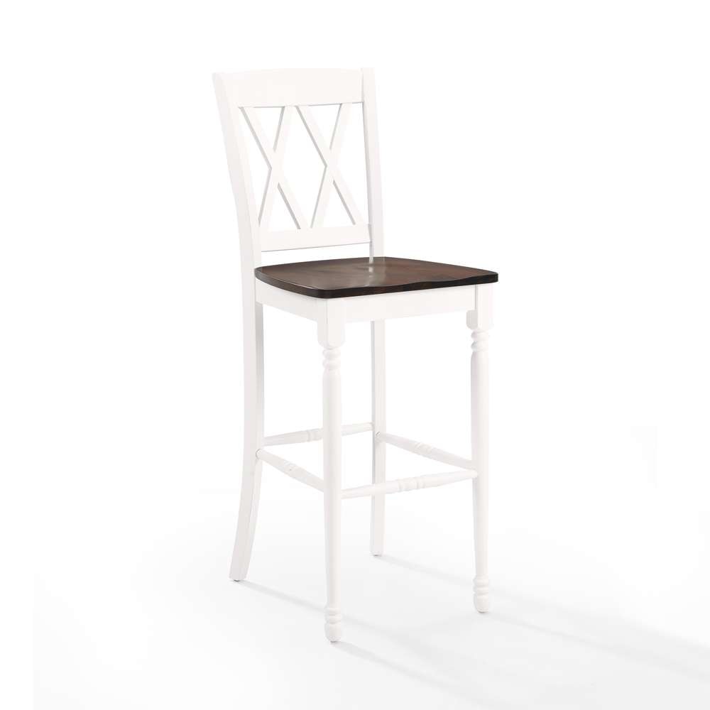 Crosley Furniture - Shelby 2Pc Bar Stool Set Distressed White - 2 Stools - CF501030-WH veiw 4