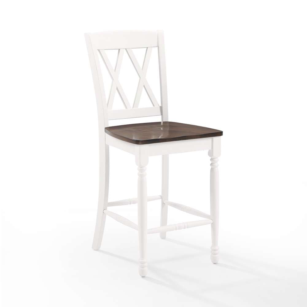 Crosley Furniture - Shelby 2Pc Counter Stool Set Distressed White - 2 Stools - CF501024-WH veiw 4