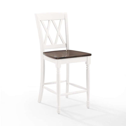 Crosley Furniture - Shelby 2Pc Counter Stool Set Distressed White - 2 Stools - CF501024-WH veiw 4