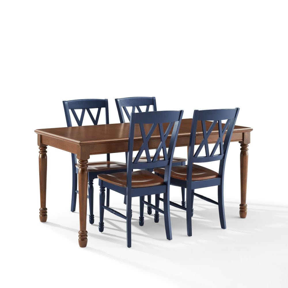 Crosley Furniture - Shelby 5-Piece Dining Table Set For 4 - Table & 4 Chairs - KF20003-NV view 1