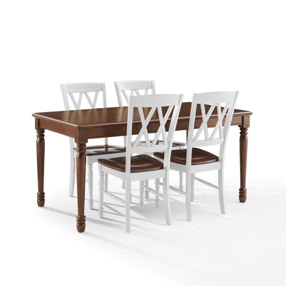 Crosley Furniture - Shelby 5-Piece Dining Table Set For 4 - Table & 4 Chairs - KF20003WH-CH view 1