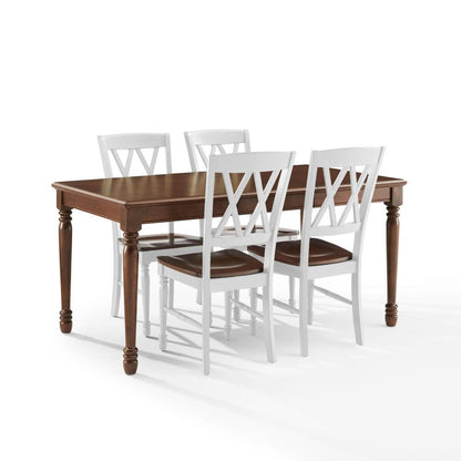 Crosley Furniture - Shelby 5-Piece Dining Table Set For 4 - Table & 4 Chairs - KF20003WH-CH view 1