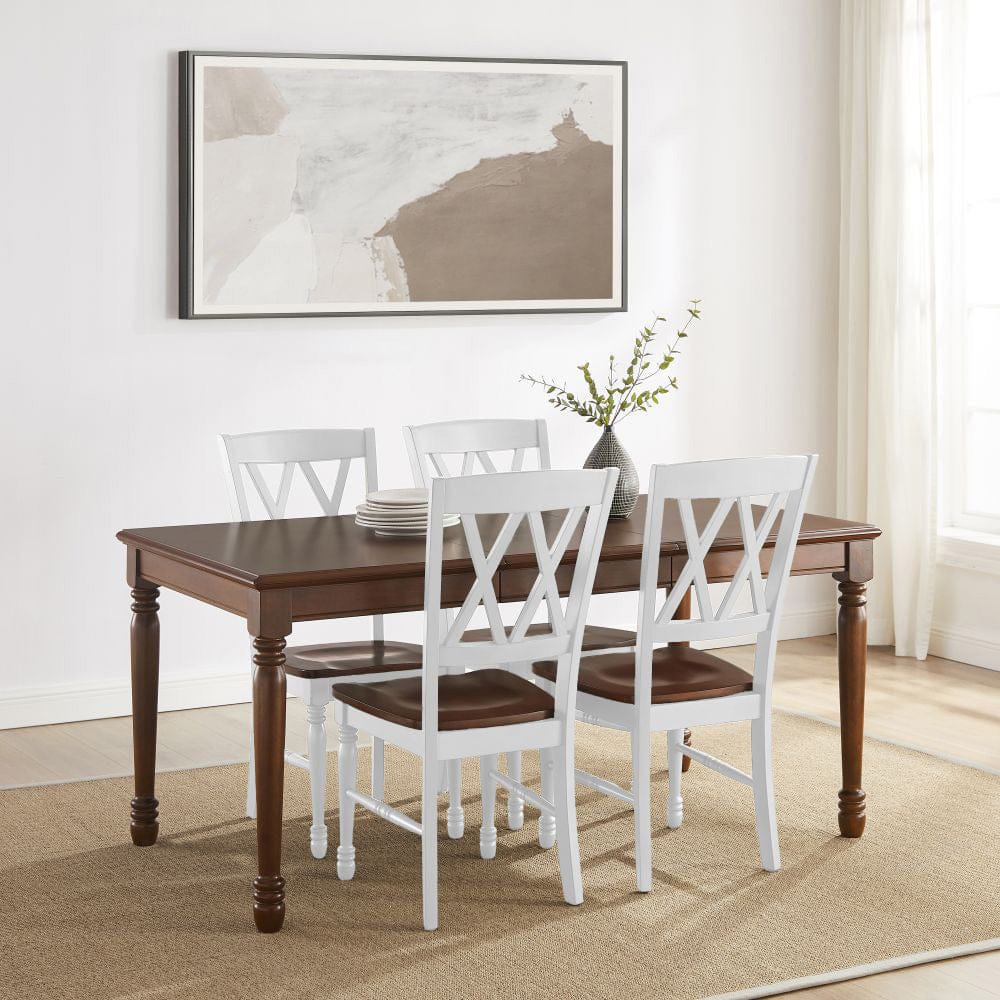 Crosley Furniture - Shelby 5-Piece Dining Table Set For 4 - Table & 4 Chairs - KF20003WH-CH view 6