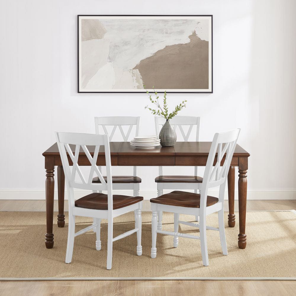 Crosley Furniture - Shelby 5-Piece Dining Table Set For 4 - Table & 4 Chairs - KF20003WH-CH view 7
