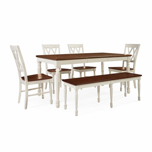 Crosley Furniture - Shelby 6 Piece Dining Set - KF20004-WH veiw 1