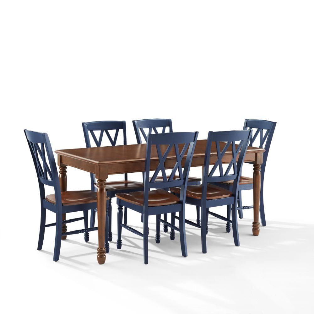 Crosley Furniture - Shelby 7-Piece Dining Table Set For 6 - Table & 6 Chairs - KF20001-NV view 1