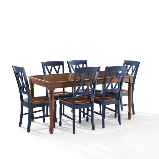 Crosley Furniture - Shelby 7-Piece Dining Table Set For 6 - Table & 6 Chairs - KF20001-NV view 1
