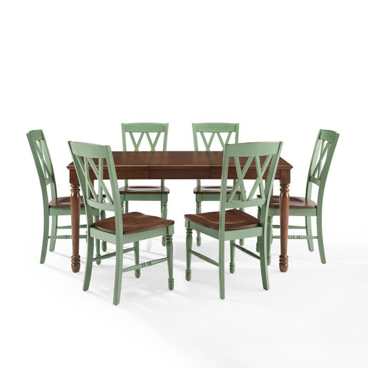 Crosley Furniture - Shelby 7-Piece Dining Table Set For 6 - Table & 6 Chairs - KF20001-TL view 2