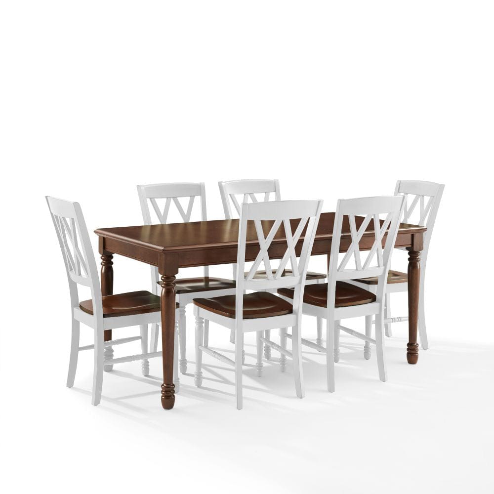 Crosley Furniture - Shelby 7-Piece Dining Table Set For 6 - Table & 6 Chairs - KF20001WH-CH view 1