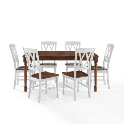 Crosley Furniture - Shelby 7-Piece Dining Table Set For 6 - Table & 6 Chairs - KF20001WH-CH view 2