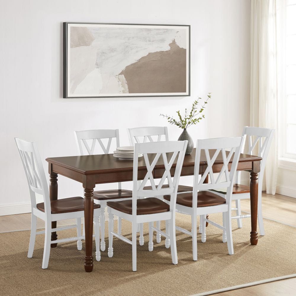 Crosley Furniture - Shelby 7-Piece Dining Table Set For 6 - Table & 6 Chairs - KF20001WH-CH view 6