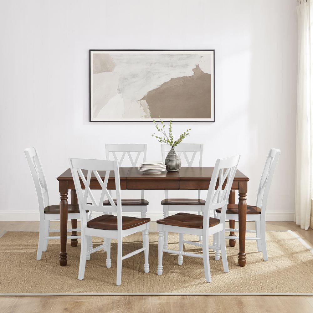 Crosley Furniture - Shelby 7-Piece Dining Table Set For 6 - Table & 6 Chairs - KF20001WH-CH view 7
