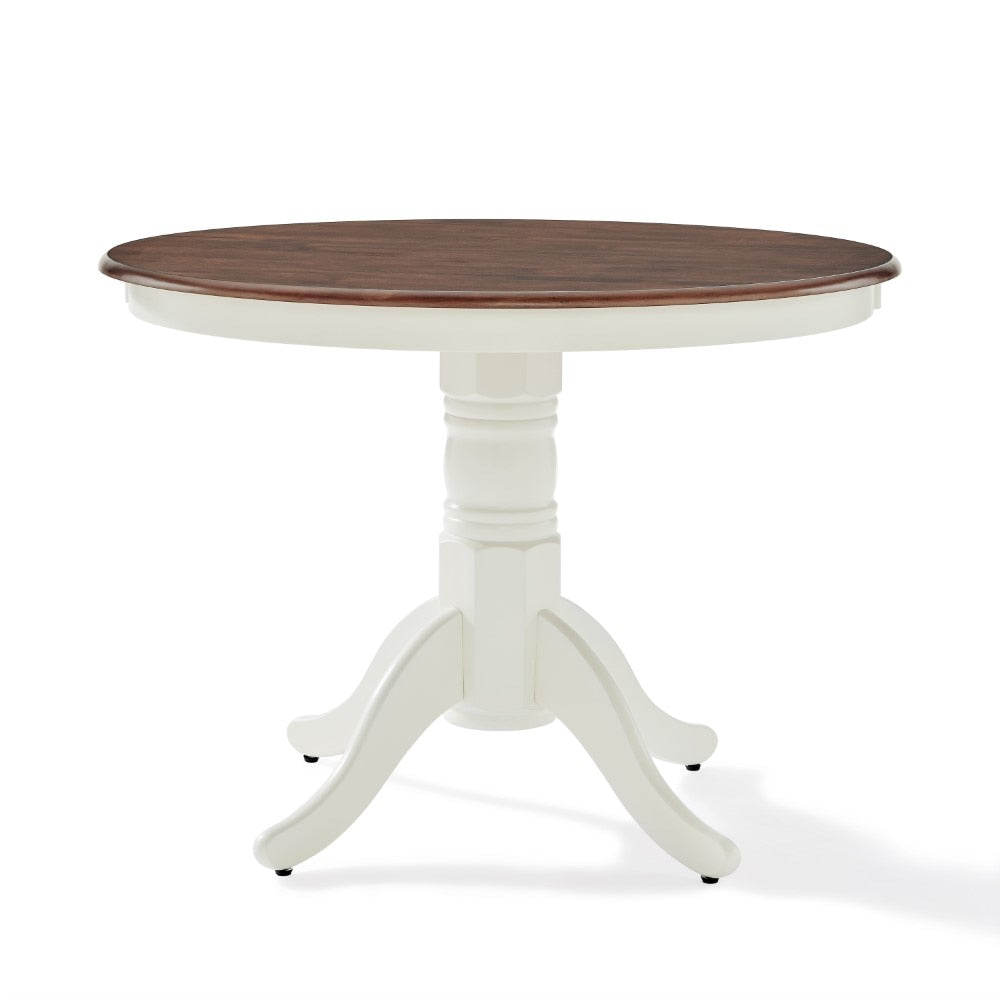 Crosley Furniture - Shelby Round Dining Table Distressed White - KF33100WH view 2