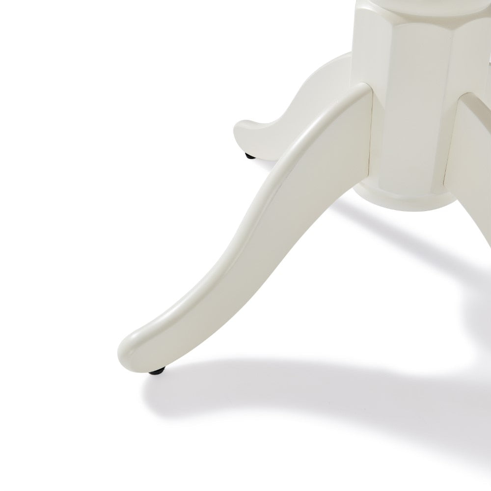 Crosley Furniture - Shelby Round Dining Table Distressed White - KF33100WH veiw 5