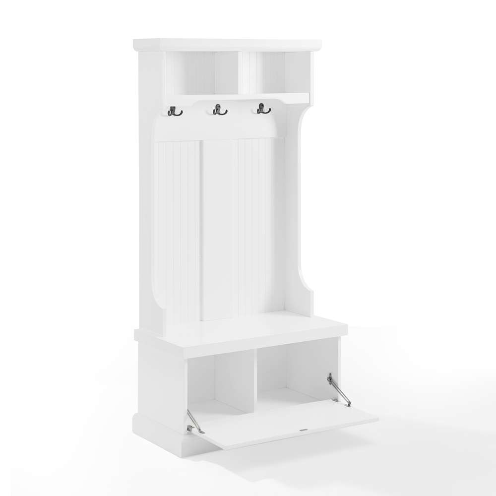 Crosley Furniture - Shoreline Hall Tree White - CF6030-WH veiw 3