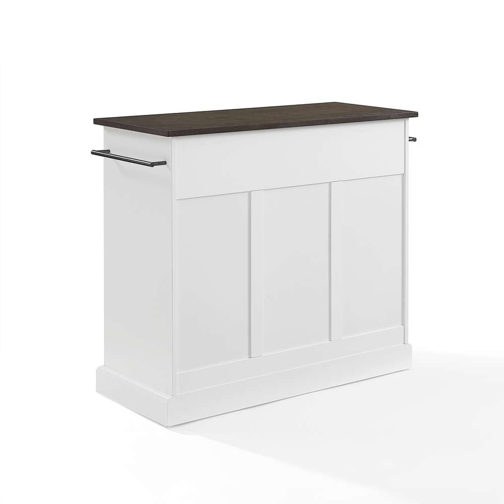 Crosley Furniture - Shoreline Kitchen Island White/Dark Brown - CF3038BR-WH veiw 5