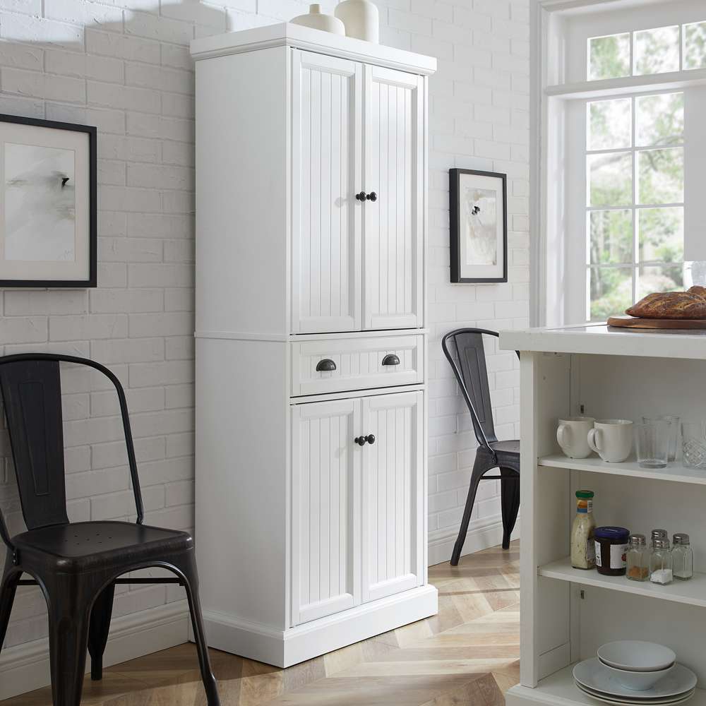 Crosley Furniture - Shoreline Pantry White - CF3114-WH veiw 1