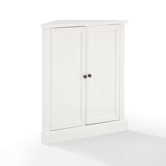 Crosley Furniture - Shoreline Stackable Corner Pantry White - CF3118-WH veiw 1