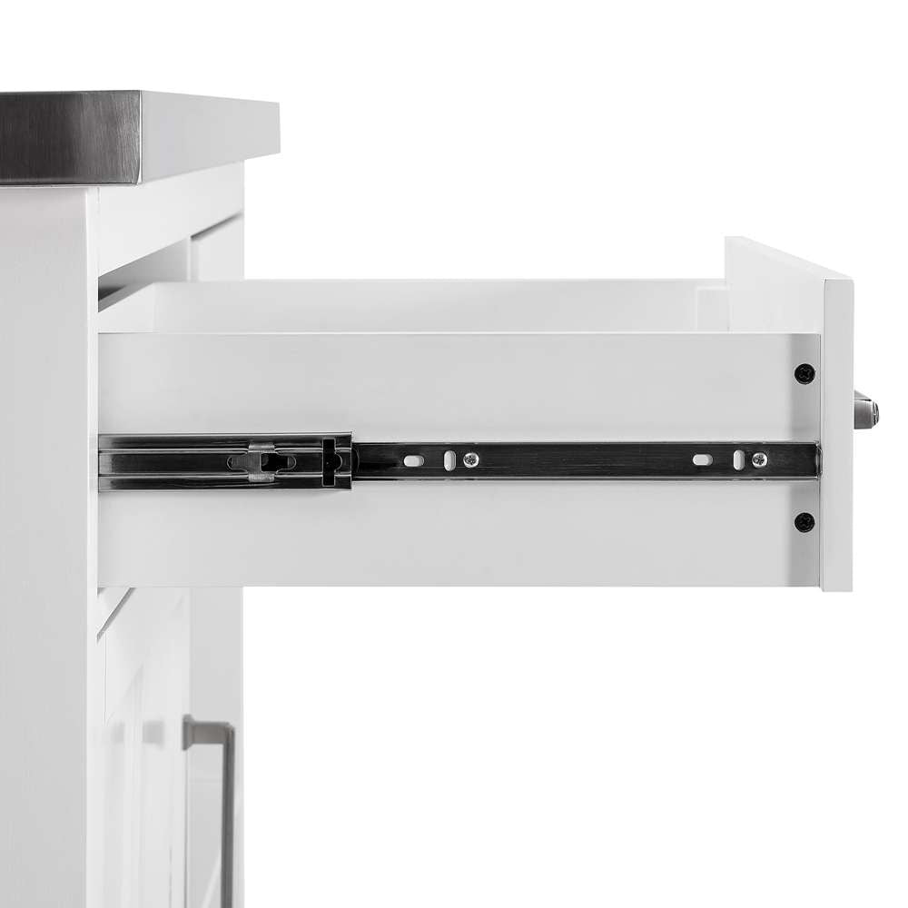 Crosley Furniture Silvia Stainless Steel Top Kitchen Island White/Stainless Steel - KF30080SS-WH veiw 13