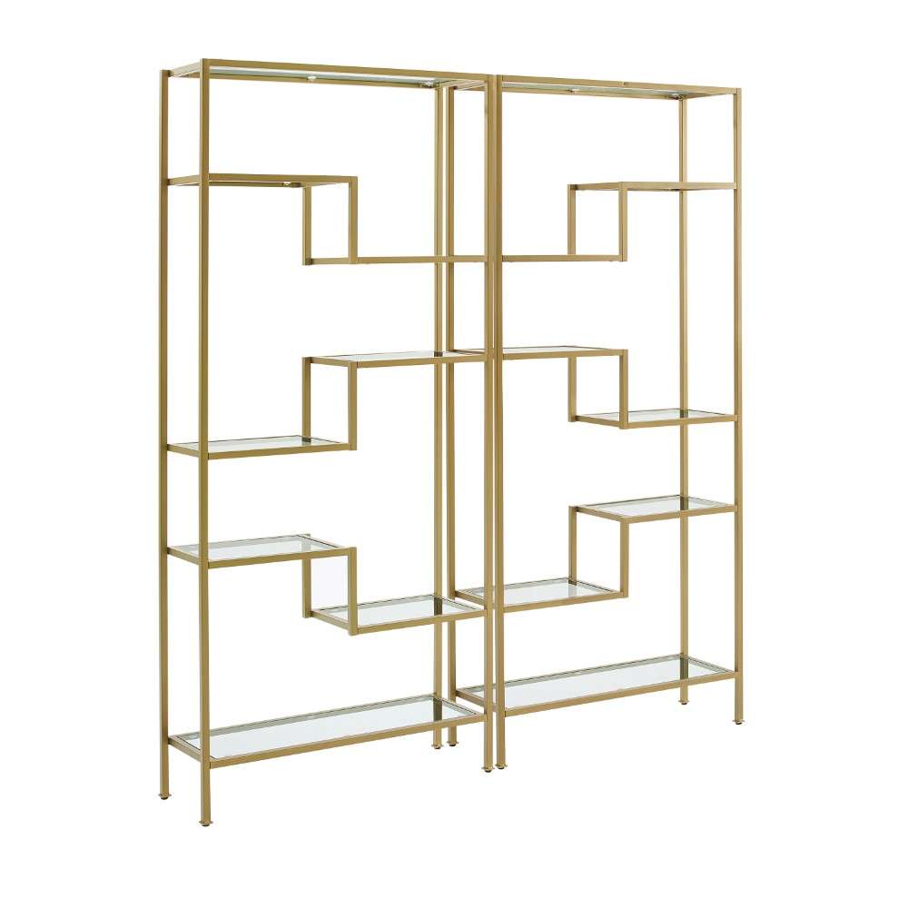 Crosley Furniture - Sloane 2Pc Etagere Set Gold - 2 Etageres - KF13051GL veiw 1