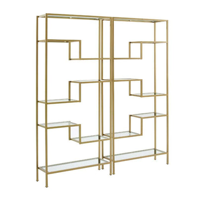 Crosley Furniture - Sloane 2Pc Etagere Set Gold - 2 Etageres - KF13051GL veiw 1