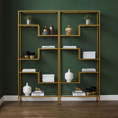 Crosley Furniture - Sloane 2Pc Etagere Set Gold - 2 Etageres - KF13051GL veiw 2