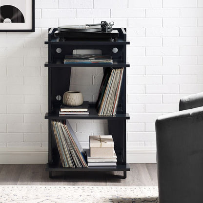 Crosley Furniture - Soho Record Player Stand With Vinyl Storage - CF1112-BK view 4