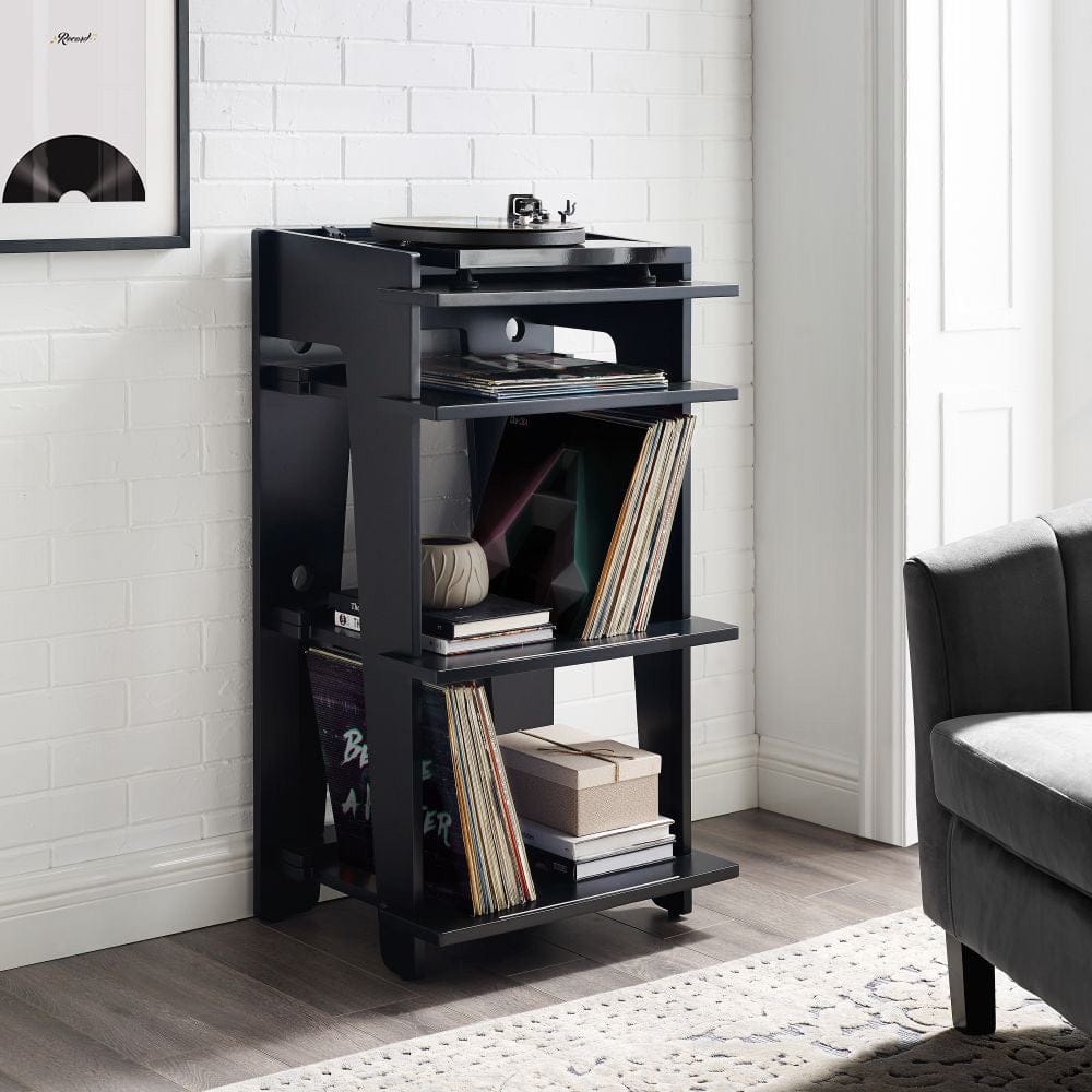 Crosley Furniture - Soho Record Player Stand With Vinyl Storage - CF1112-BK view 6