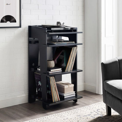 Crosley Furniture - Soho Record Player Stand With Vinyl Storage - CF1112-BK view 6