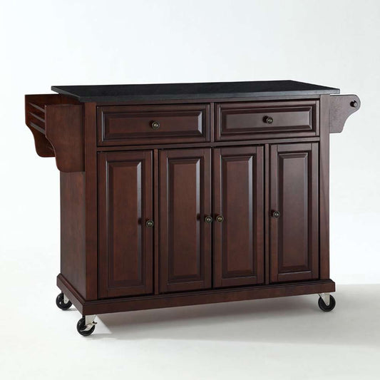 Crosley Furniture - Solid Black Granite Top Kitchen Cart/Island in Vintage Mahogany Finish - KF30004EMA view 1