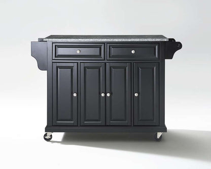 Crosley Furniture - Solid Granite Top Kitchen Cart/Island in Black Finish - KF30003EBK veiw 1