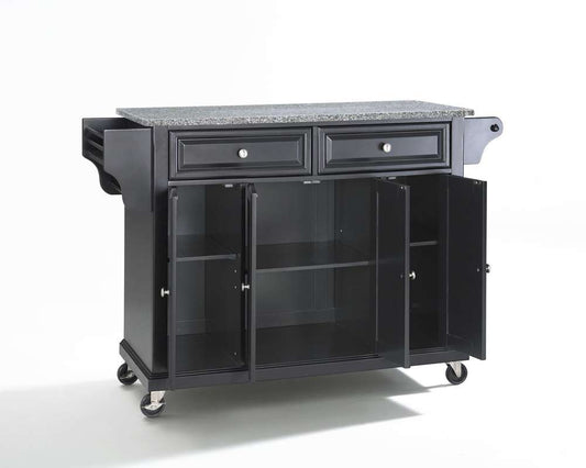 Crosley Furniture - Solid Granite Top Kitchen Cart/Island in Black Finish - KF30003EBK veiw 2