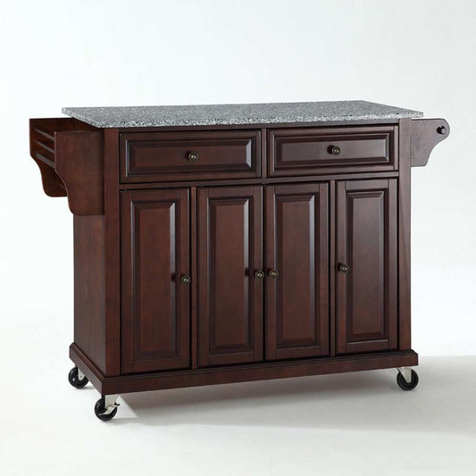 Crosley Furniture - Solid Granite Top Kitchen Cart/Island in Vintage Mahogany Finish - KF30003EMA view 1