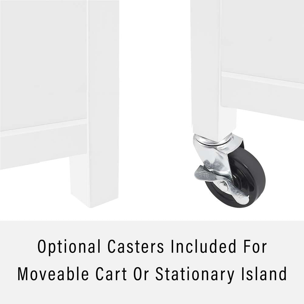 Crosley Furniture Soren Stainless Steel Top Kitchen Island/Cart White/Stainless Steel - KF30090SS-WH veiw 6