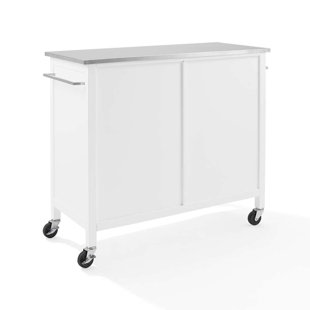 Crosley Furniture Soren Stainless Steel Top Kitchen Island/Cart White/Stainless Steel - KF30090SS-WH veiw 12