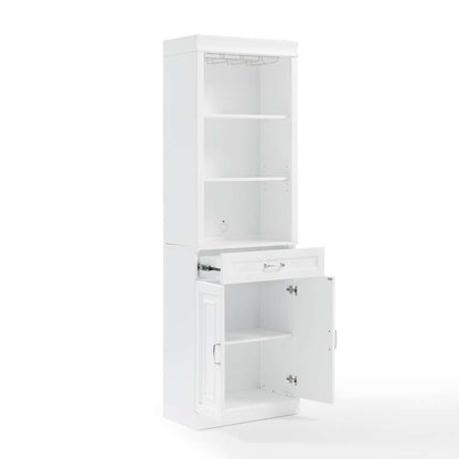 Crosley Furniture - Stanton 2-Piece Bar Cabinet Set White - 2 Bar Cabinets - KF33042WH veiw 7