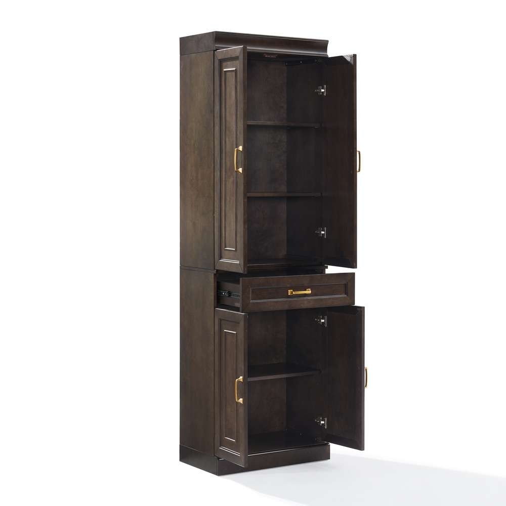 Crosley Furniture - Stanton 2-Piece Kitchen Storage Pantry Cabinet Set Coffee - 2 Pantries - KF33033CO veiw 7