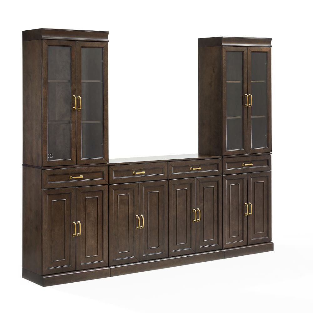 Crosley Furniture - Stanton 3-Piece Sideboard And Glass Door Pantry Set - Sideboard & 2 Pantries - KF33036CO view 1